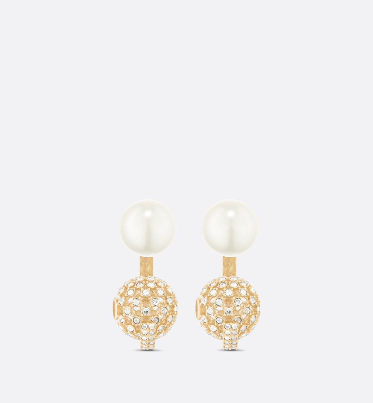 18K Dior Tribales White Resin Pearls Earrings