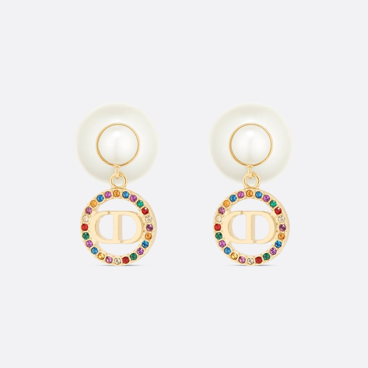 18K Dior Tribales Multicolor Crystals Earrings
