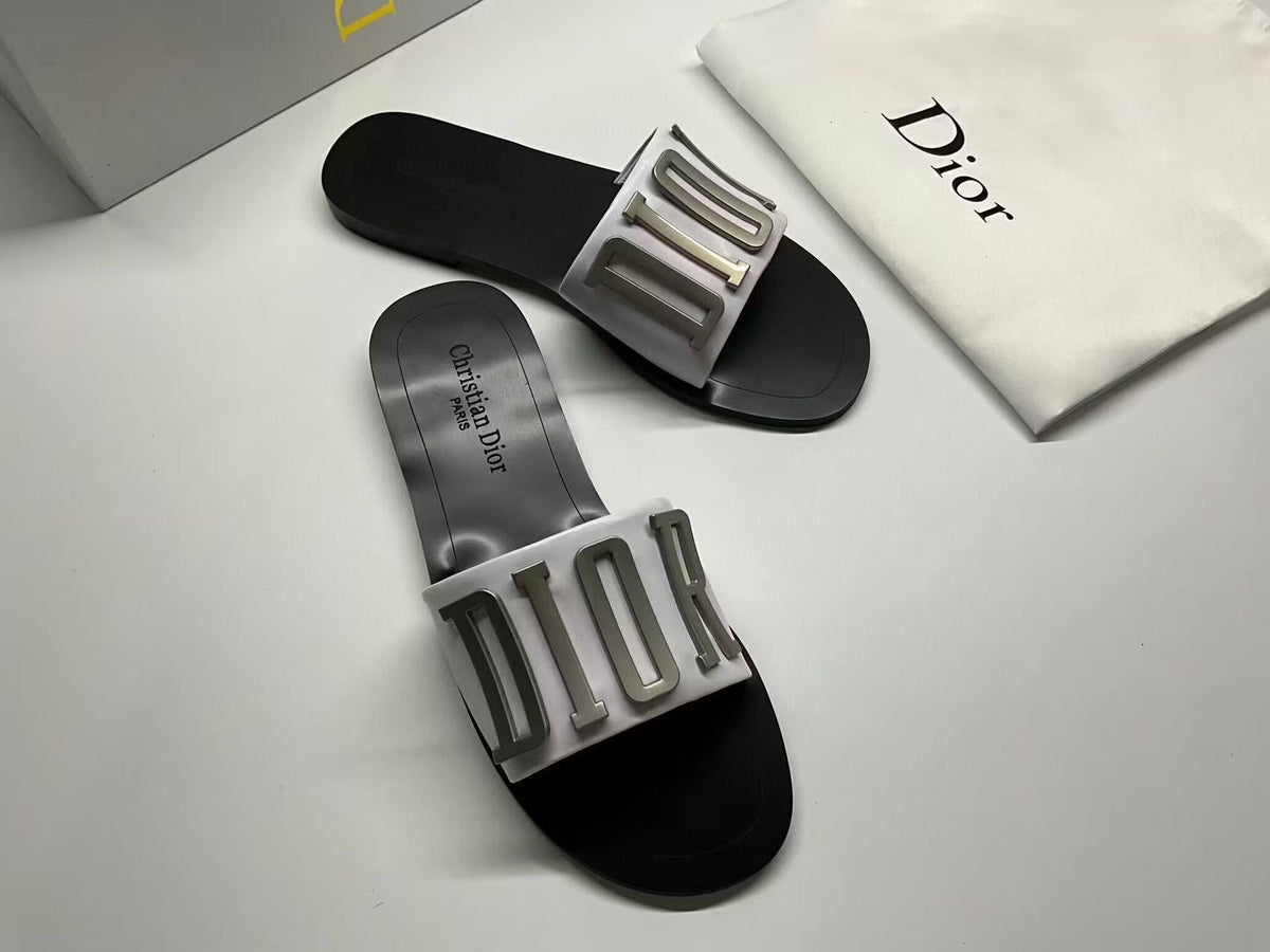 DIOR CD SLIDE REVOLUTION BLACK MIX GREY SHW