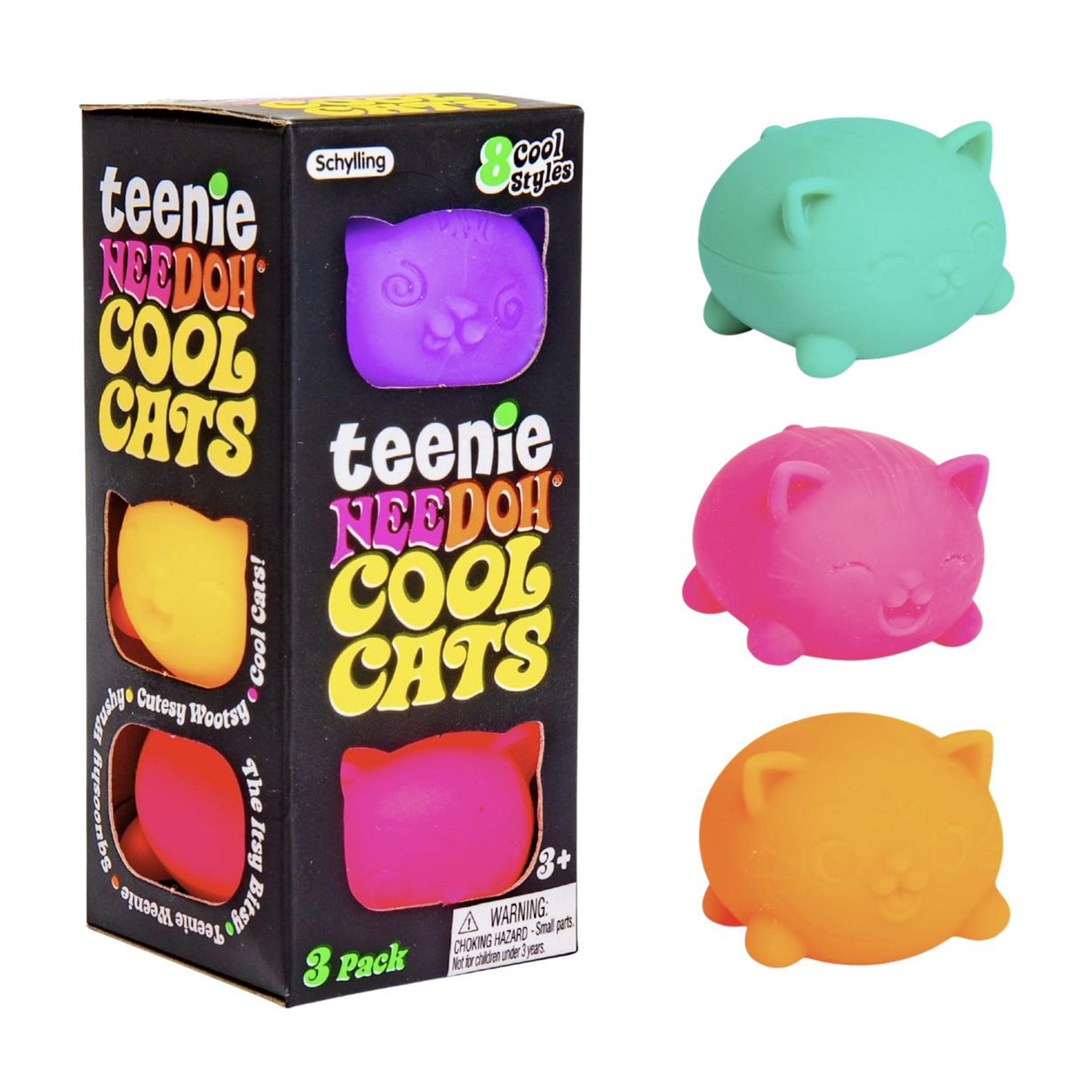 NeeDoh | Teenie Cool Cats | 3 Pack