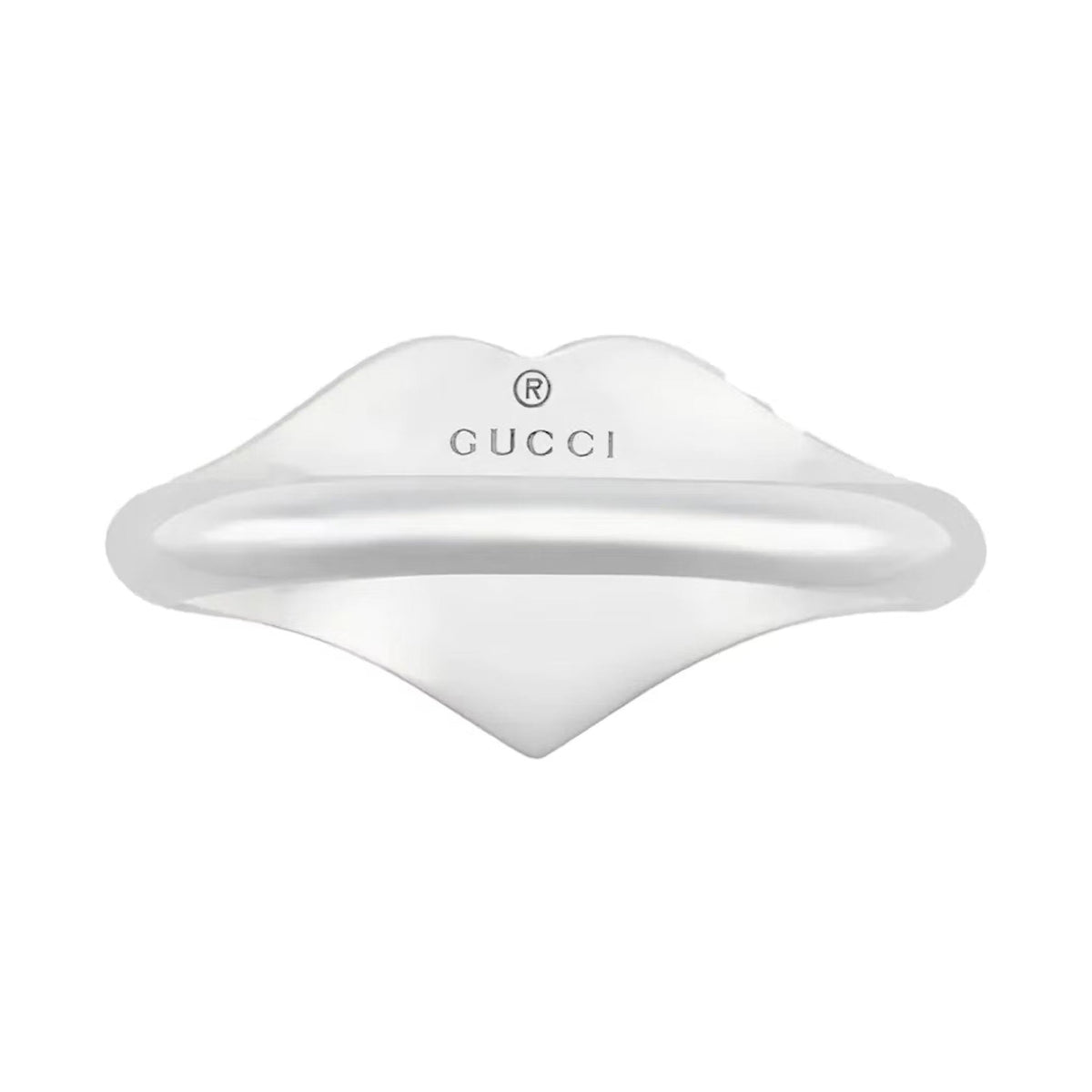 Double Gucci Interlocking Gucci Red Enamel Heart Ring