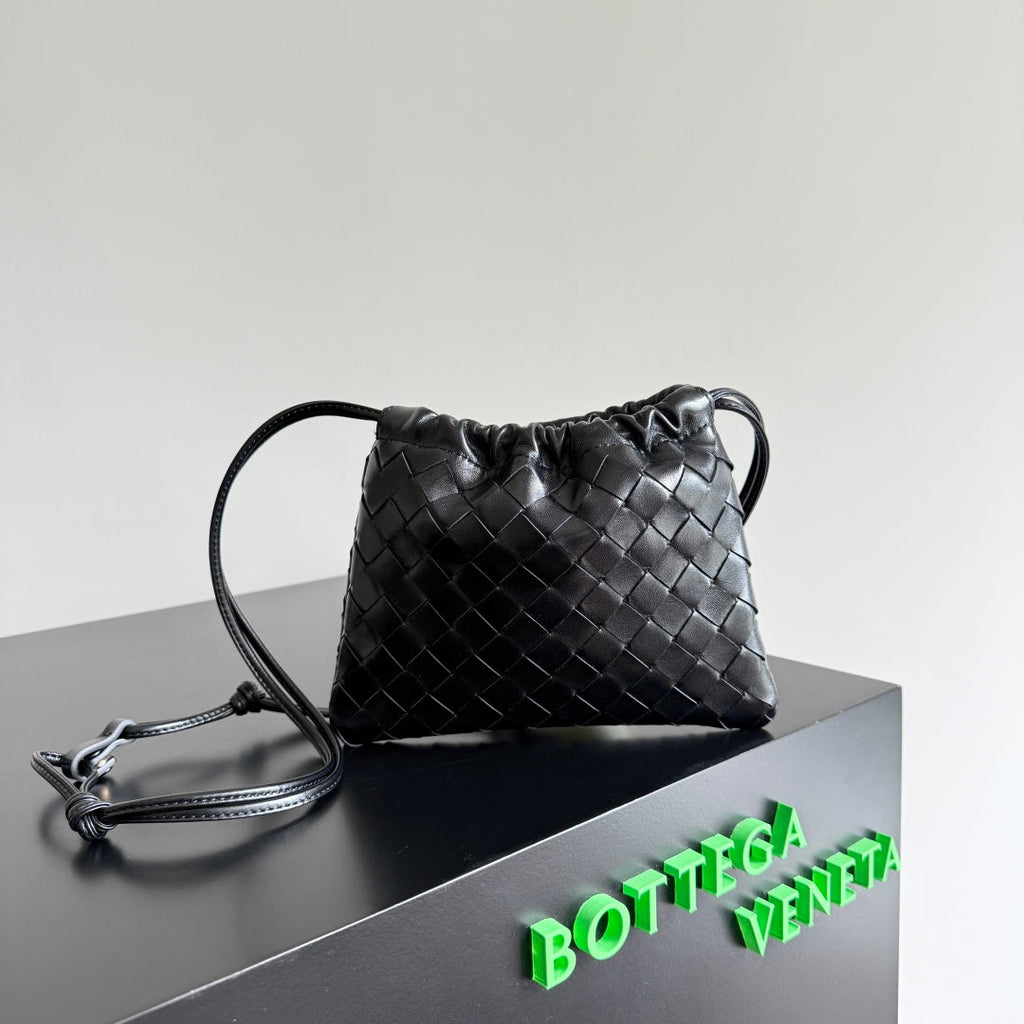 SMALL DUSTBAG 21 IN BLACK LAMBSKIN