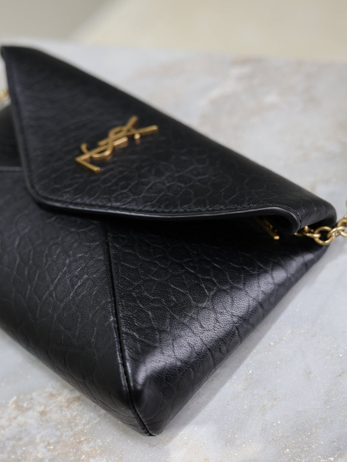 YSL 25S CALYPSO MINI 19 IN BLACK LAMBSKIN GOLD HARDWRE
