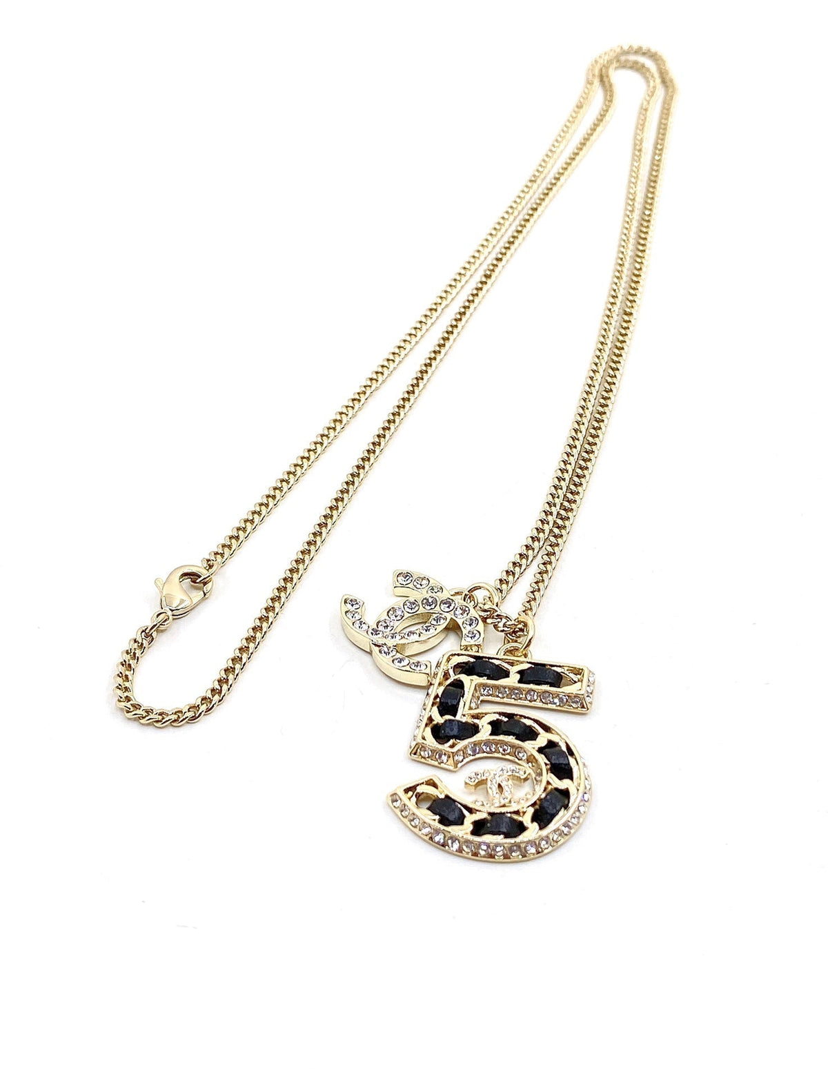 18K  Chanel No.5 Chain Necklace
