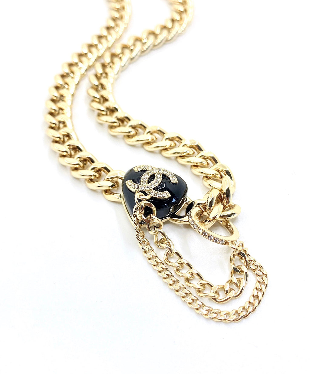 18K  Chanel Black Choker Necklace