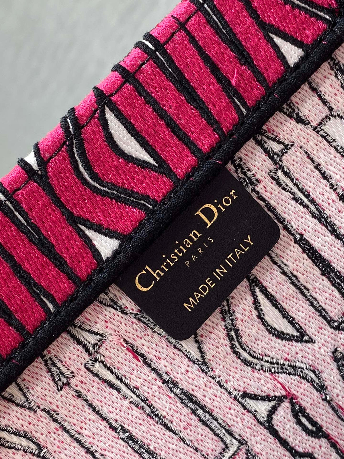 DIOR MISS LARGE TOTE 42 IN MAGENTA PURPLE CANVAS