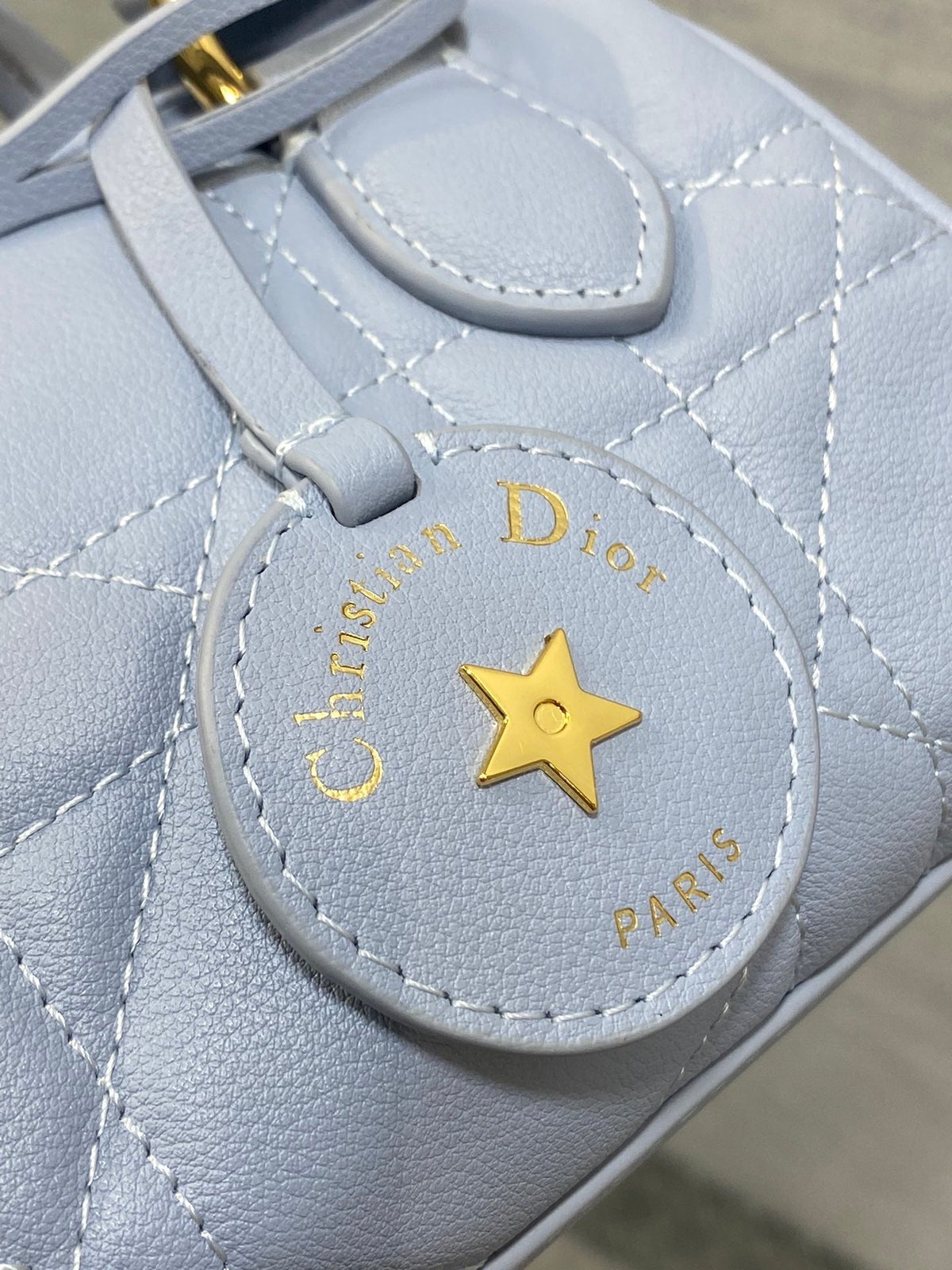 DIOR GROOVE MINI 17 BAG IN LIGHT BLUE LAMBSKIN