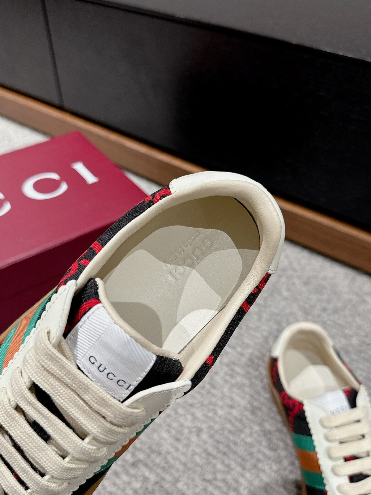 GUCCI & ADIDAS SNEAKER BROWN FABRIC