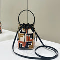 MON TRESOR 18 IN MULTICOLOR CANVAS WITH FF MOTIF EMBROIDERED