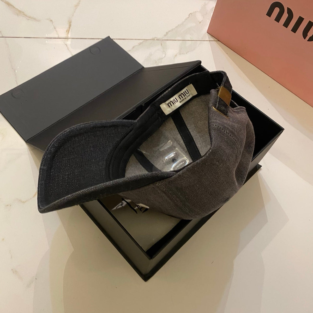 MiuMiu Baseball Cap, Distressed and Washed